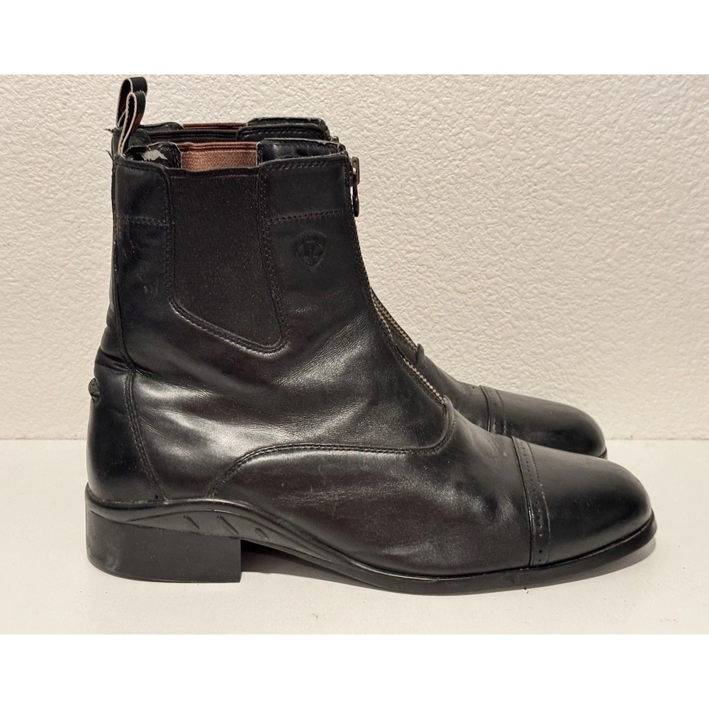 ARIAT Womens Heritage Breeze Zip Paddock Leather Boot 13 EE Wide Cap Toe Black - Picture 9 of 16